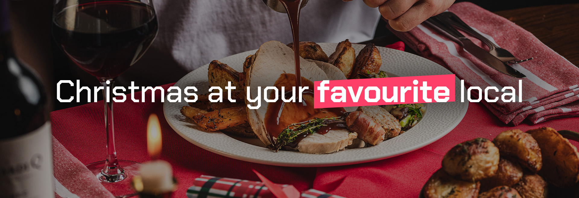 Christmas at The Lyttelton Arms in outlet-town]