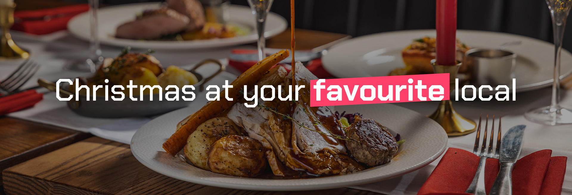 Christmas at The Lyttelton Arms in outlet-town]